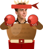 Talon in boxing headgear